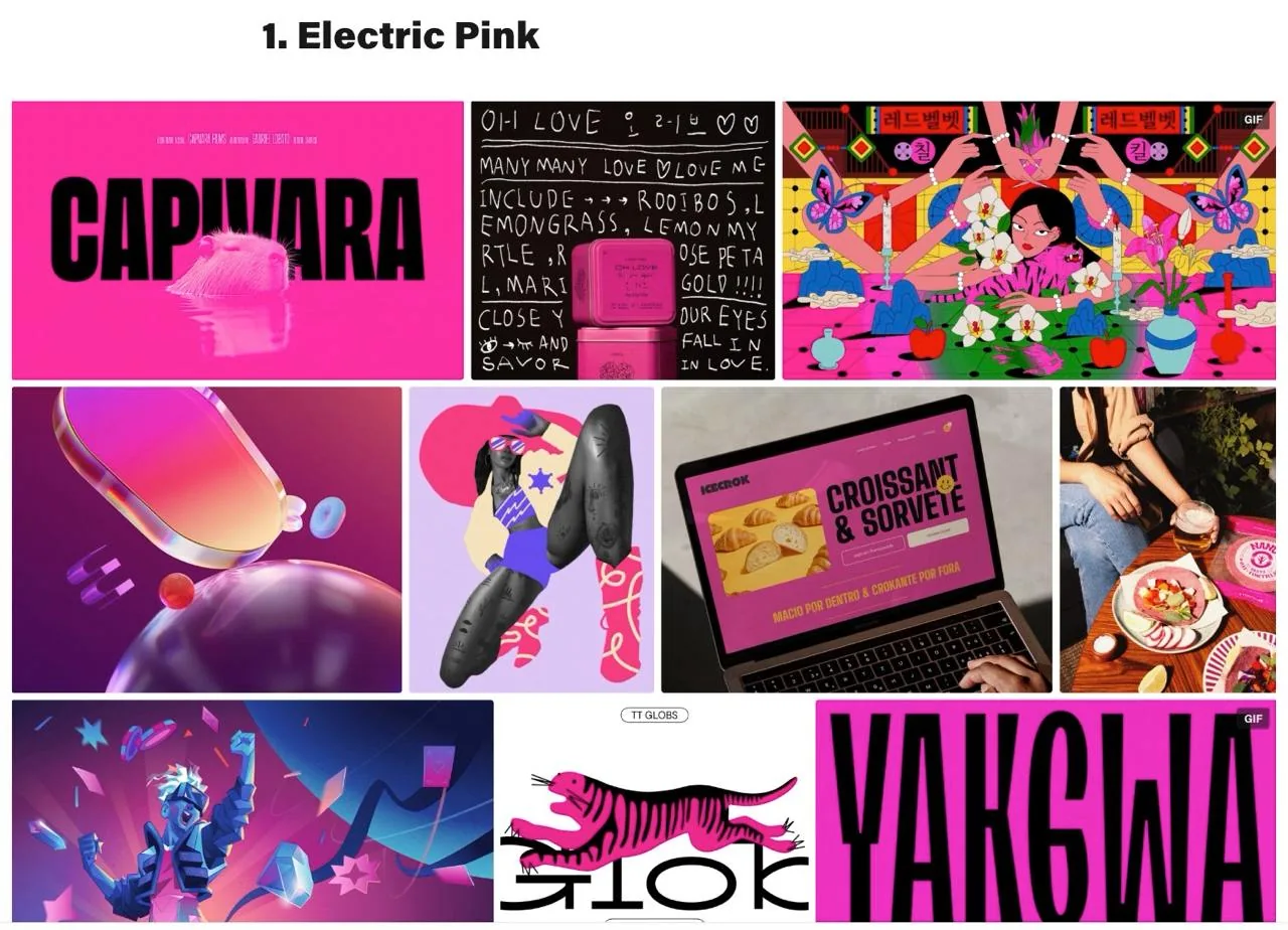 Топ-3 візуальні тренди 2024 від Behance: Electric Pink, Earthencraft, Translucency