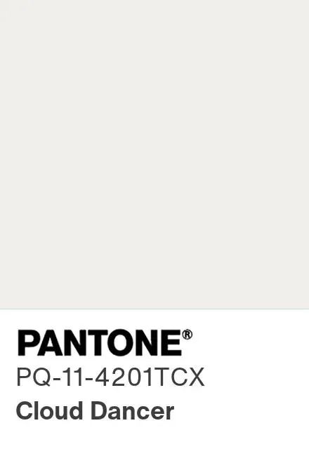 Pantone колір 2026 року: PANTONE 11-4201 Cloud Dancer — відтінок теплого білого