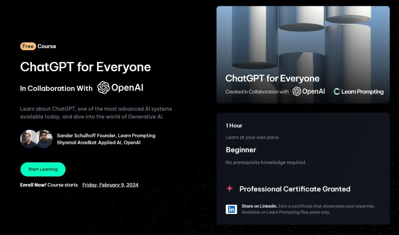 OpenAI випустила безкоштовний 23-урочний курс промтингу для ChatGPT