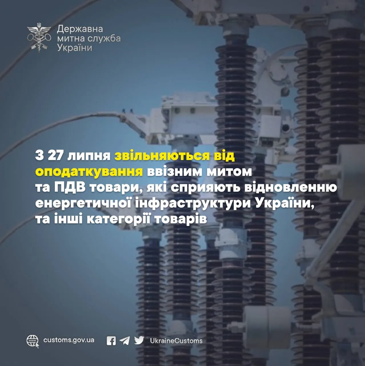 Україна скасувала мито і ПДВ на генератори, сонячні панелі та зарядні станції від 300 Вт