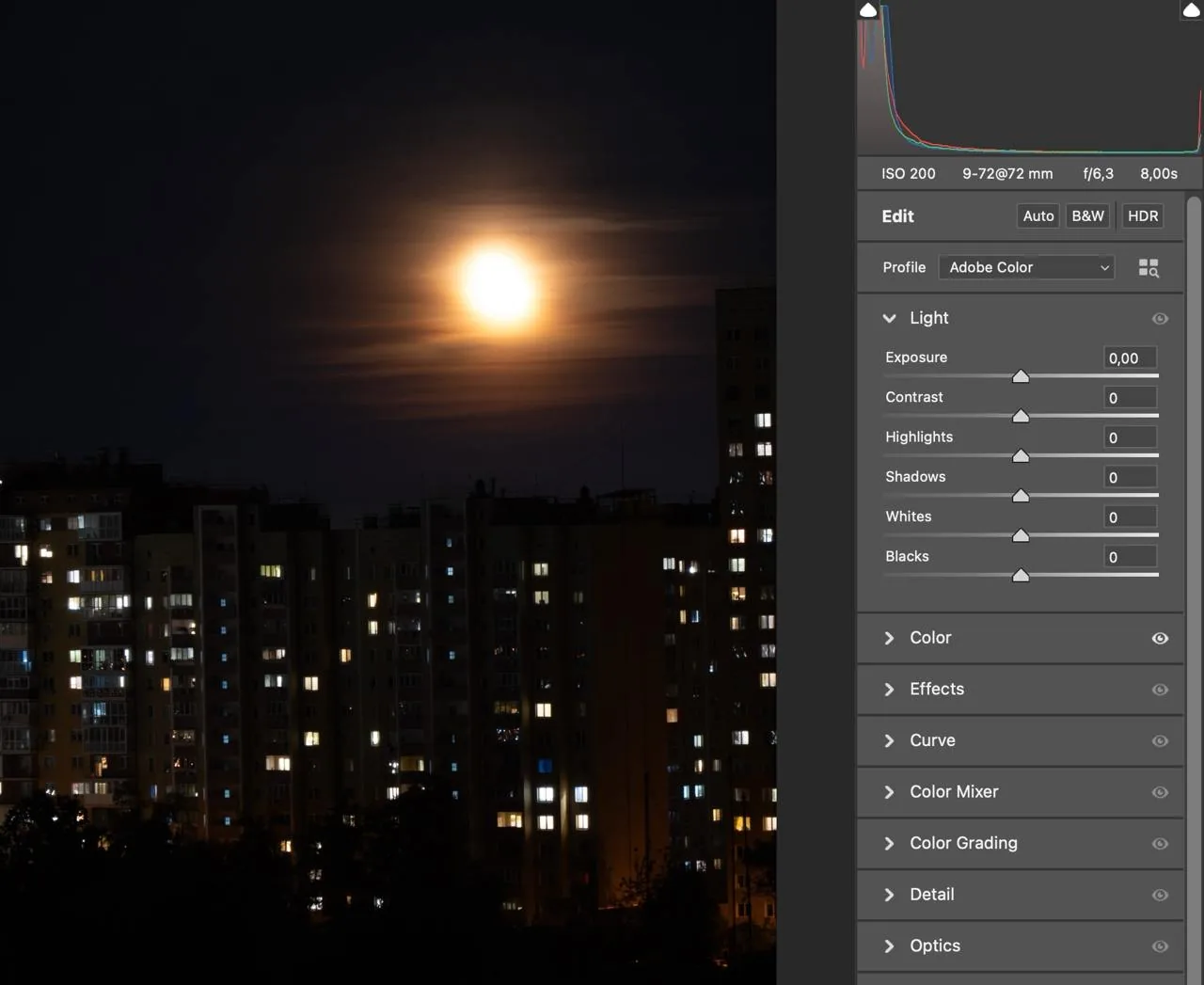 Adobe Adaptive Profile (beta) у Camera Raw 17.0: автоматична адаптація фото для SDR і HDR